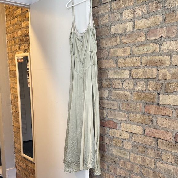 Reformation Light Green Silk Dress - Picture 3 of 5
